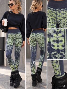 FREE PEOPLE Myoko Jacquard Base Layer Legging